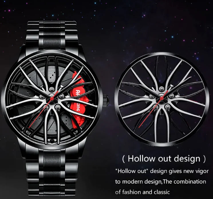 Stainless Steel Hollow Disc Watch