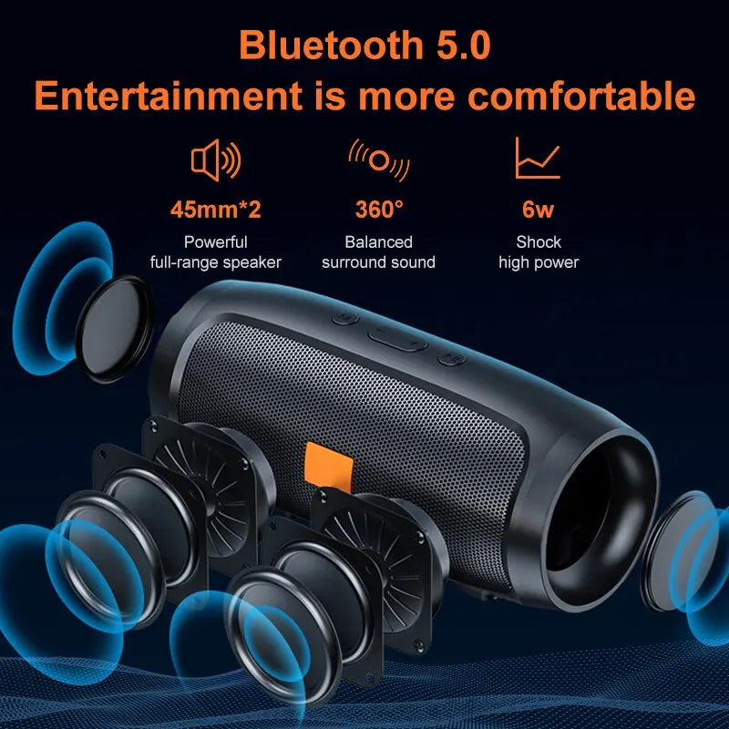 Waterproof Bluetooth Stereo Speaker with Subwoofer