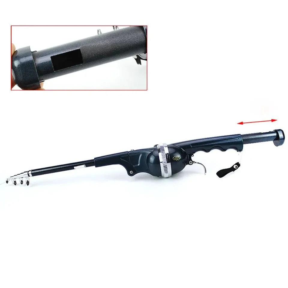 Foldable Fishing Rod with Built-in Reel