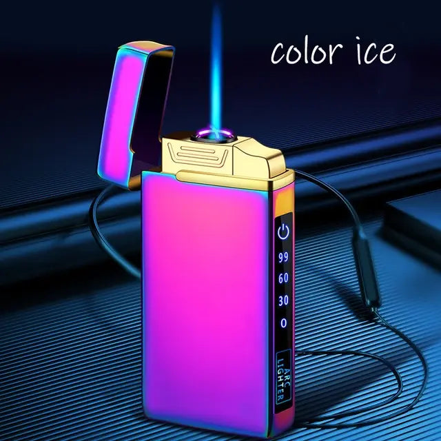 Dual Arc Windproof Rechargeable Butane Lighter