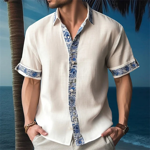 2025 Men's Bamboo & Hemp Floral Shirt