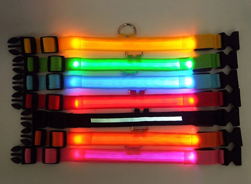 LED Adjustable Flashing Dog Collar