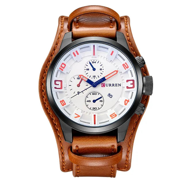 2025 Curren Men's Leather Retro Watch