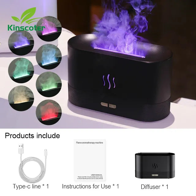 Aroma LED Oil Flame Lamp Diffusor