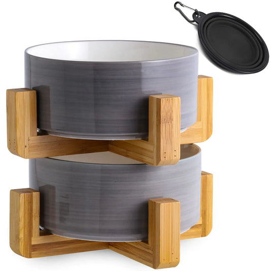 Ceramic Dog Bowl Set