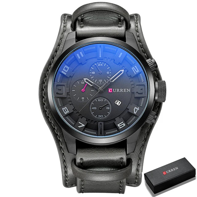 2025 Curren Men's Leather Retro Watch