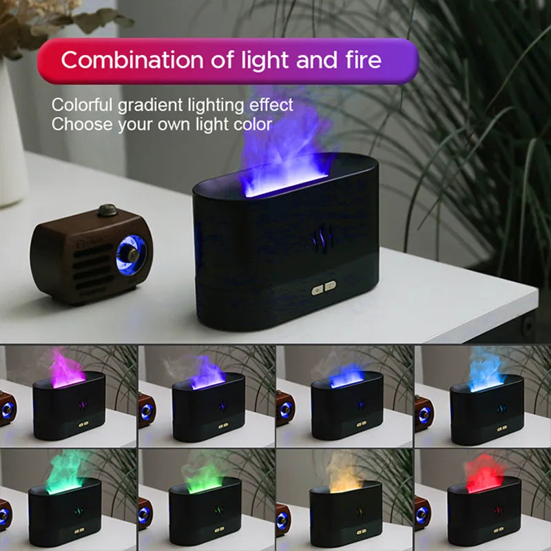 Aroma LED Oil Flame Lamp Diffusor