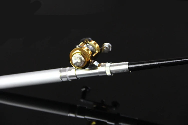 Mini Pen-Shaped Fishing Rod with Reel