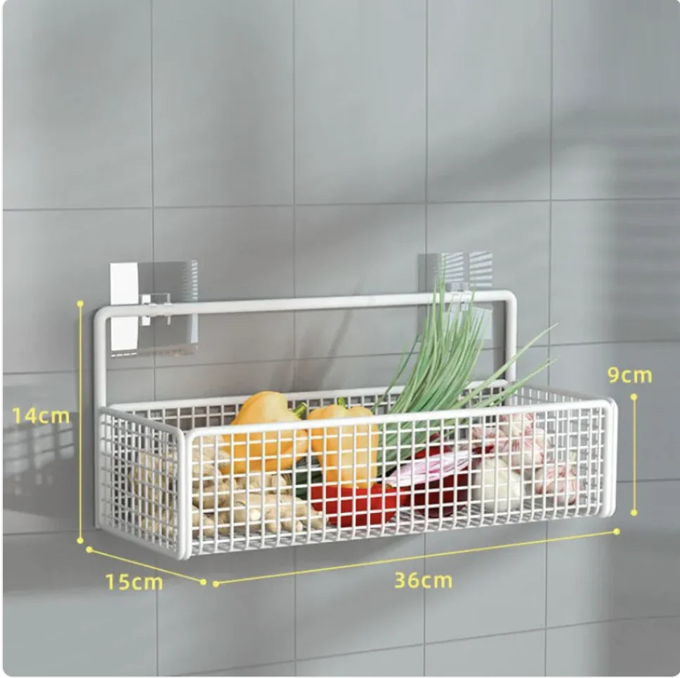 Adhesive Wall-Mounted Kitchen Basket