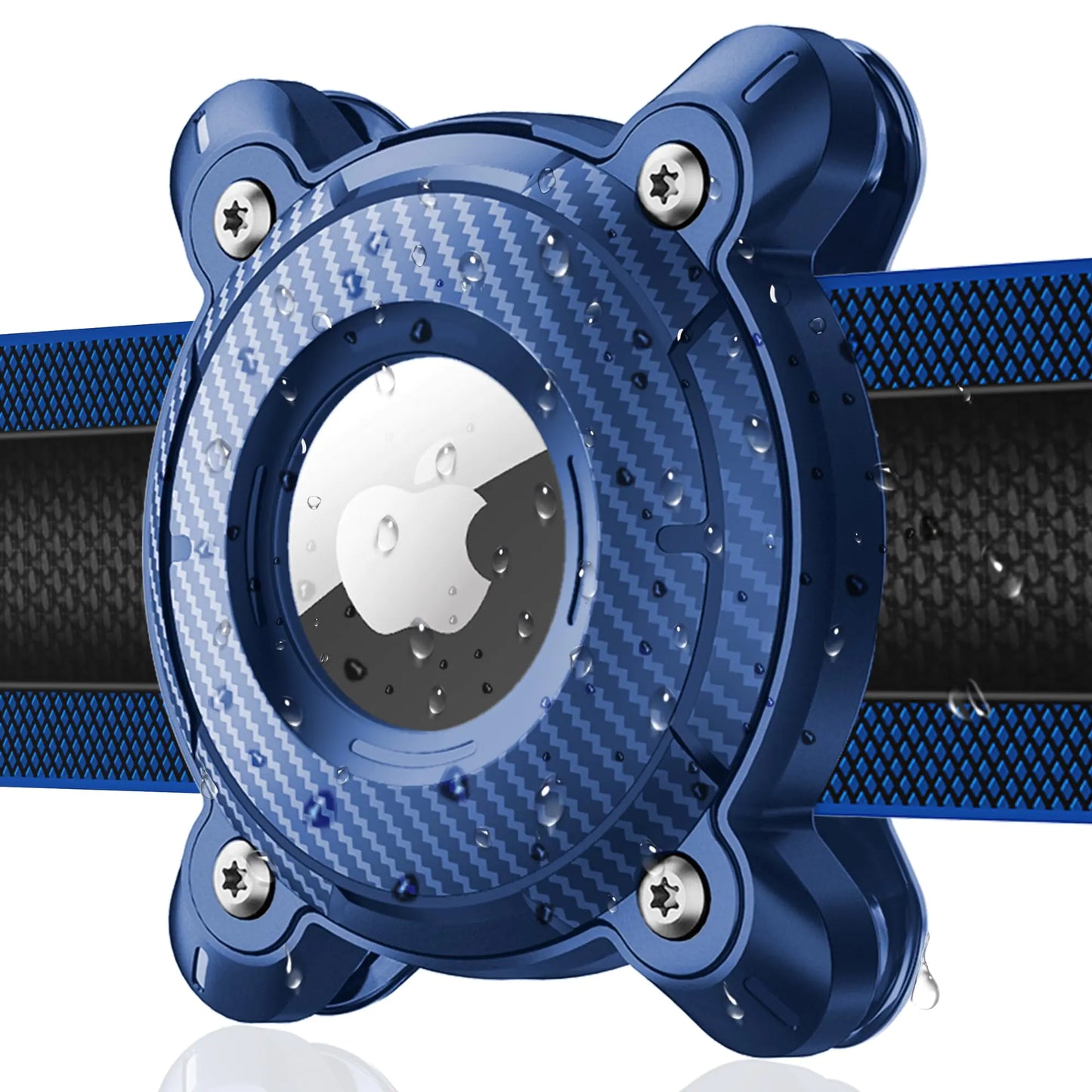 Blue Airtag Collar Holder