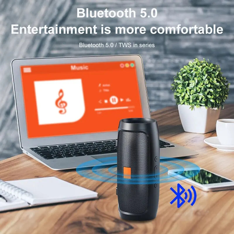 Waterproof Bluetooth Stereo Speaker with Subwoofer