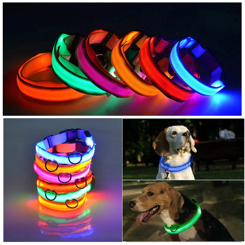 LED Adjustable Flashing Dog Collar