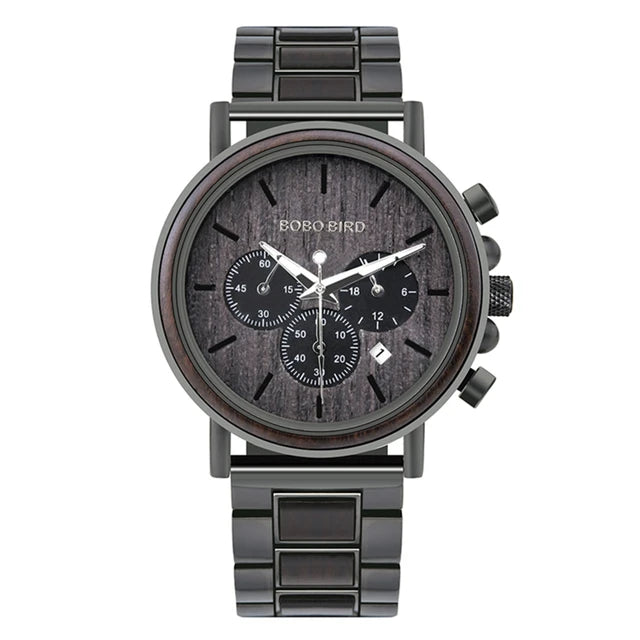 2025 Bobo Bird Ebony Wood Watch