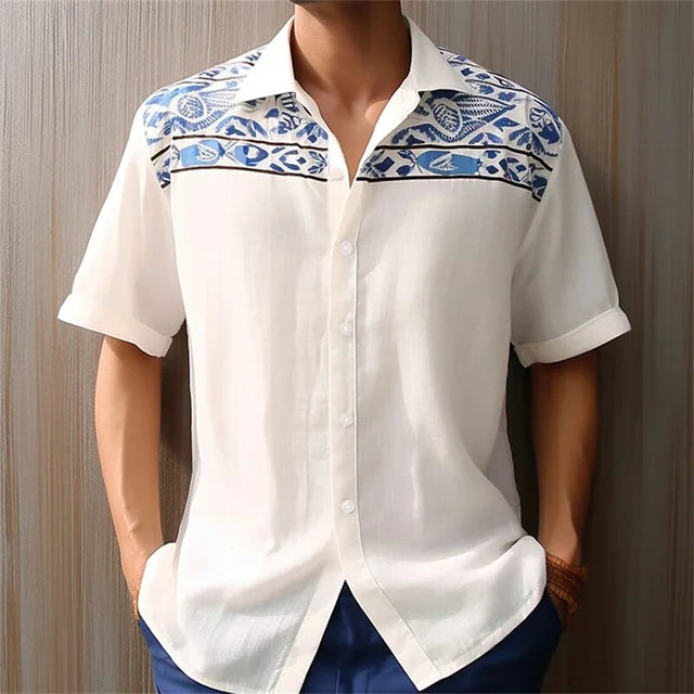 2025 Men's Bamboo & Hemp Floral Shirt