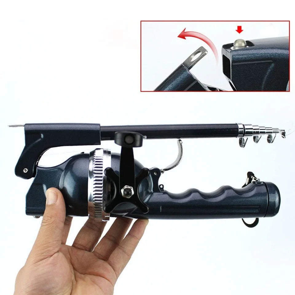 Foldable Fishing Rod with Built-in Reel