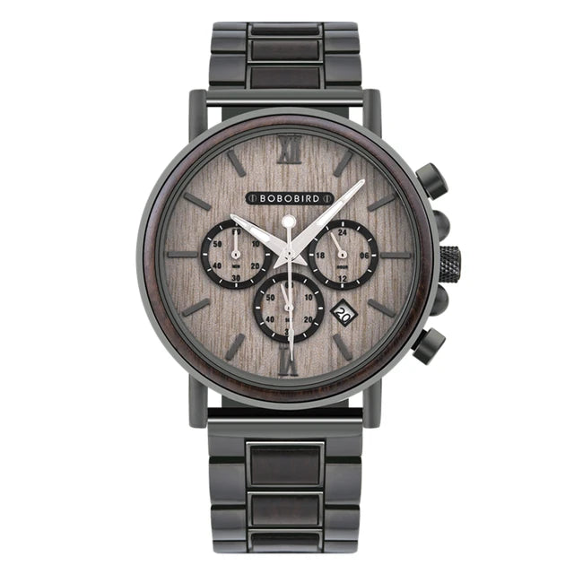 2025 Bobo Bird Ebony Wood Watch