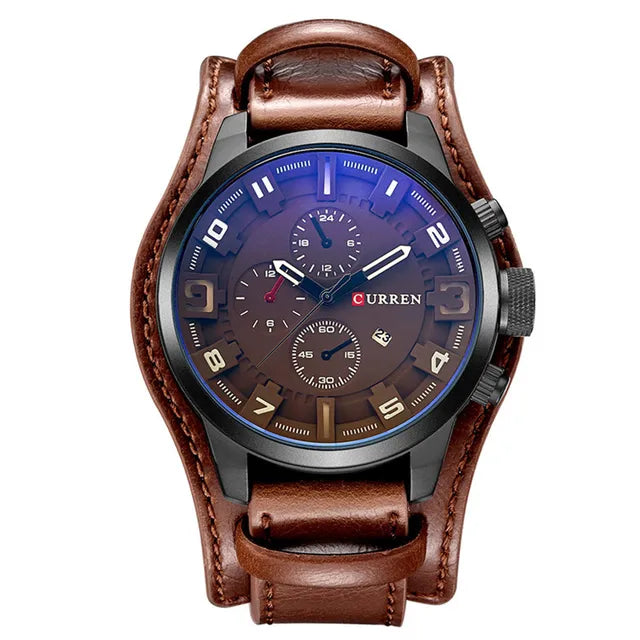 2025 Curren Men's Leather Retro Watch