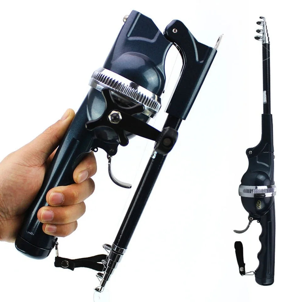 Foldable Fishing Rod with Built-in Reel