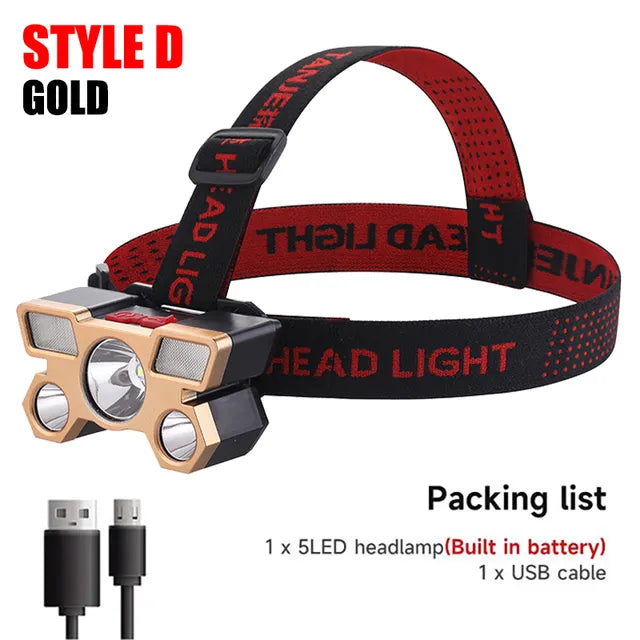 5 LED Rechargeable Headlamp