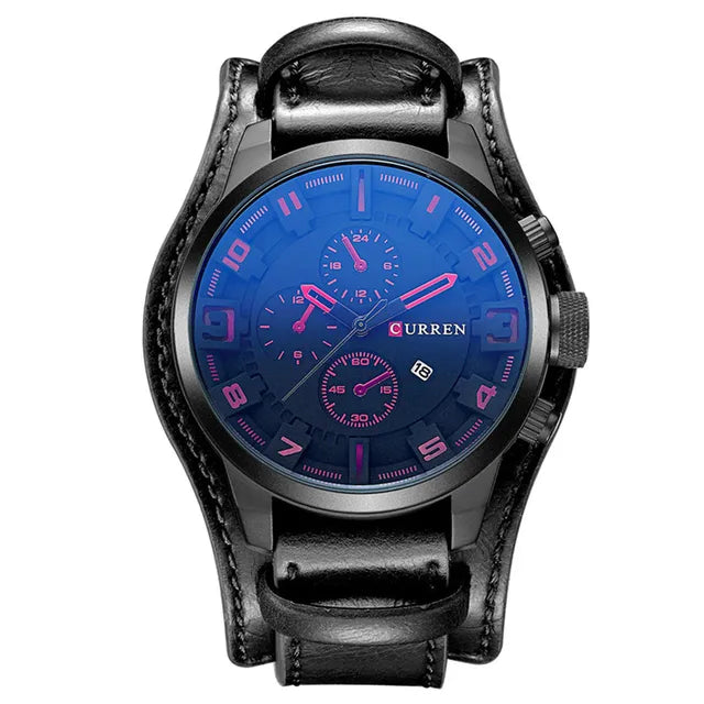 2025 Curren Men's Leather Retro Watch