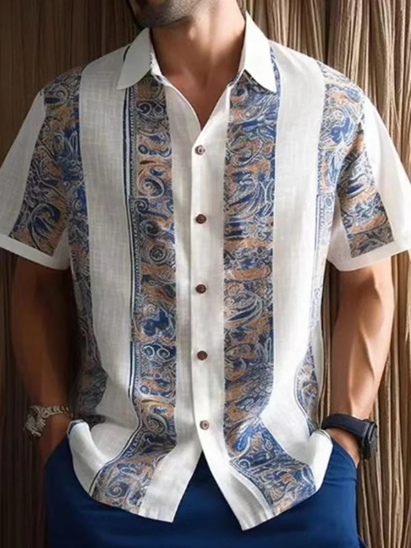 2025 Men's Hawaiian Oil Painted Shirt