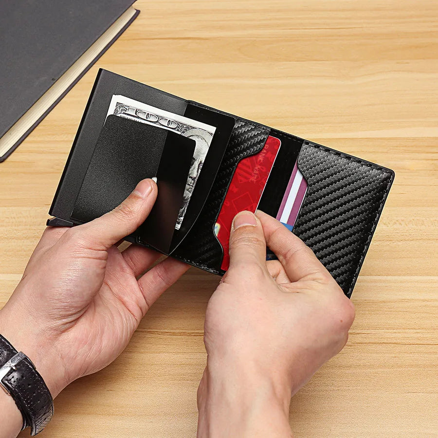 Carbon Fiber RFID Slim Mini Wallet