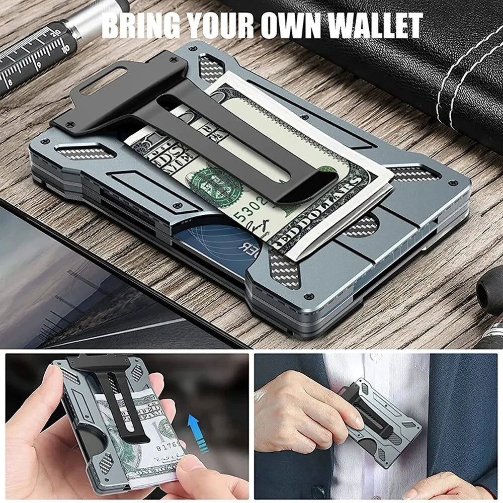 Men's Tactical Aluminum Mini Magic Wallet