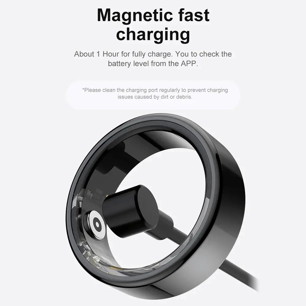 Smart Titanium Waterproof Health Monitoring Ring