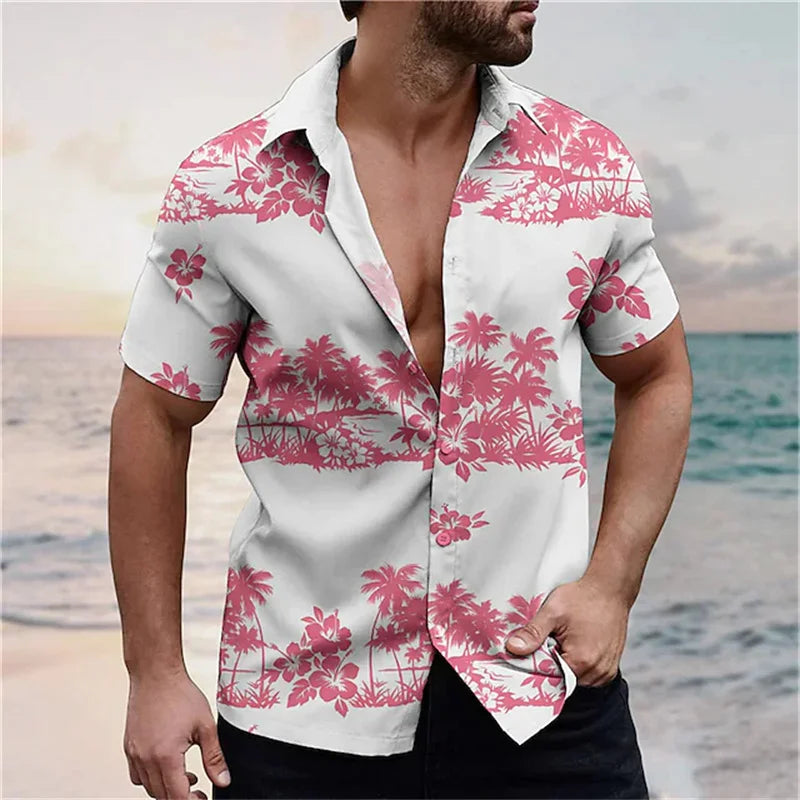 Men's Summer Flower Hawaiian Shirt