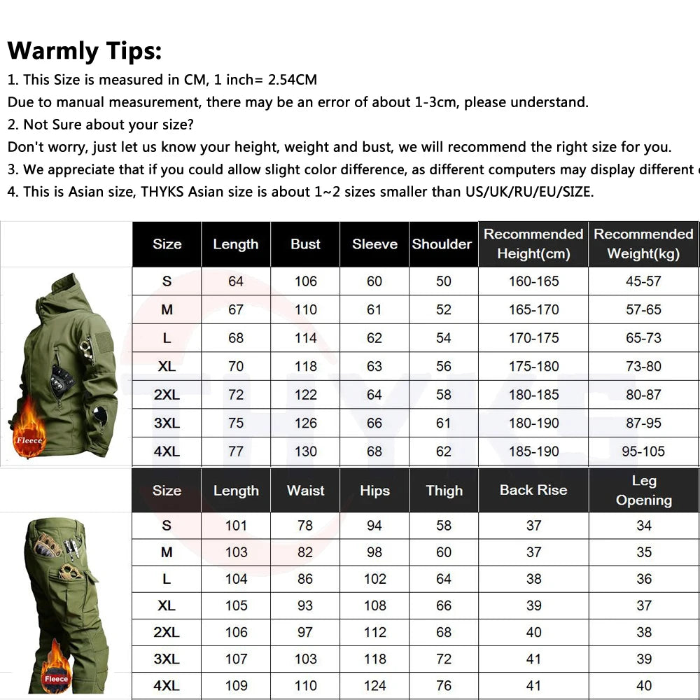 Men's Tactical Outdoor Waterproof Jacket & Pants