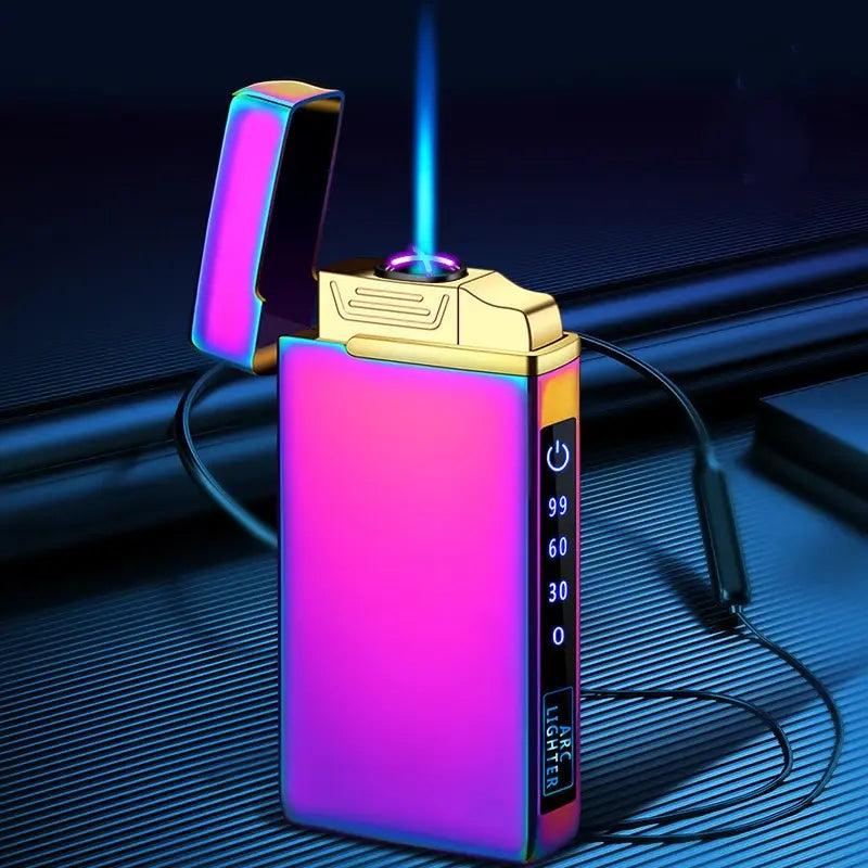 Dual Arc Windproof Rechargeable Butane Lighter
