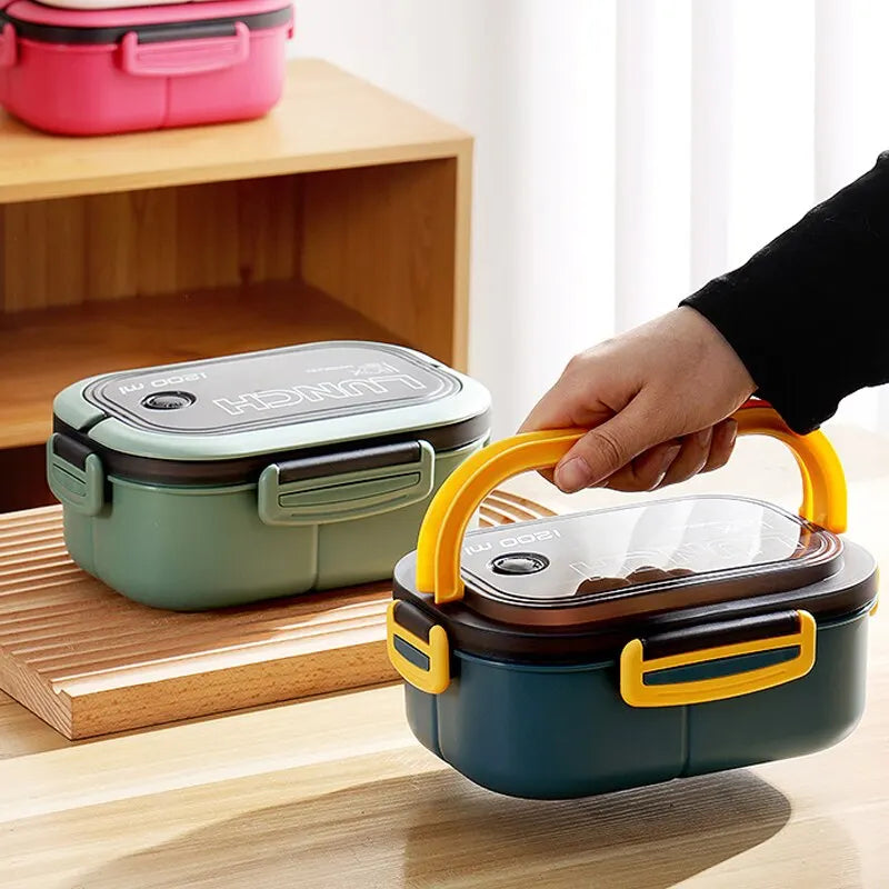 Portable Double Layer Lunch Box