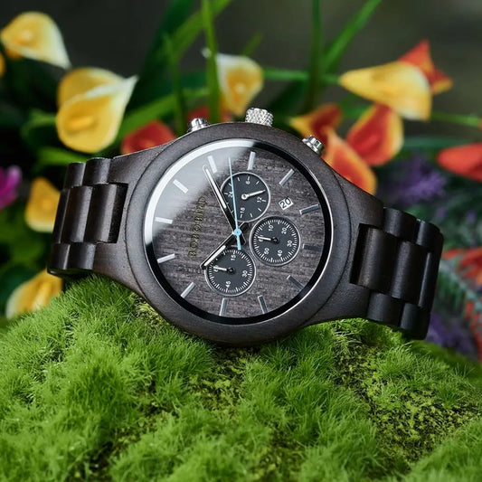 2025 Bobo Bird Ebony Wood Watch