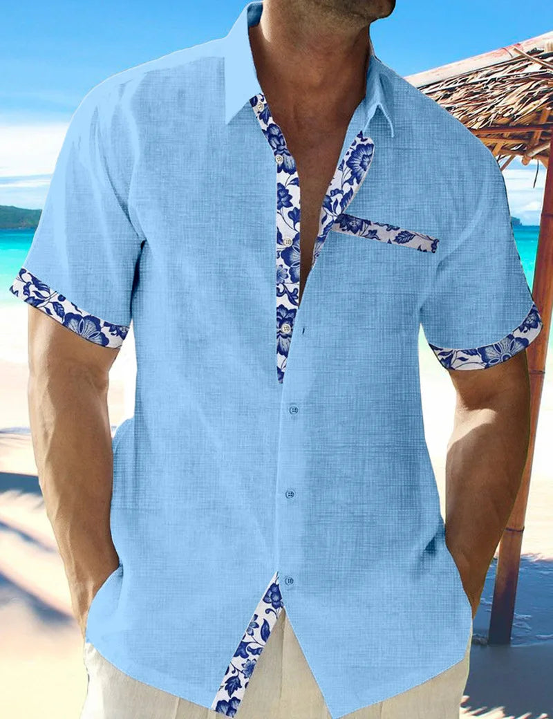 2025 Men's Summer Linen Beach Shirt