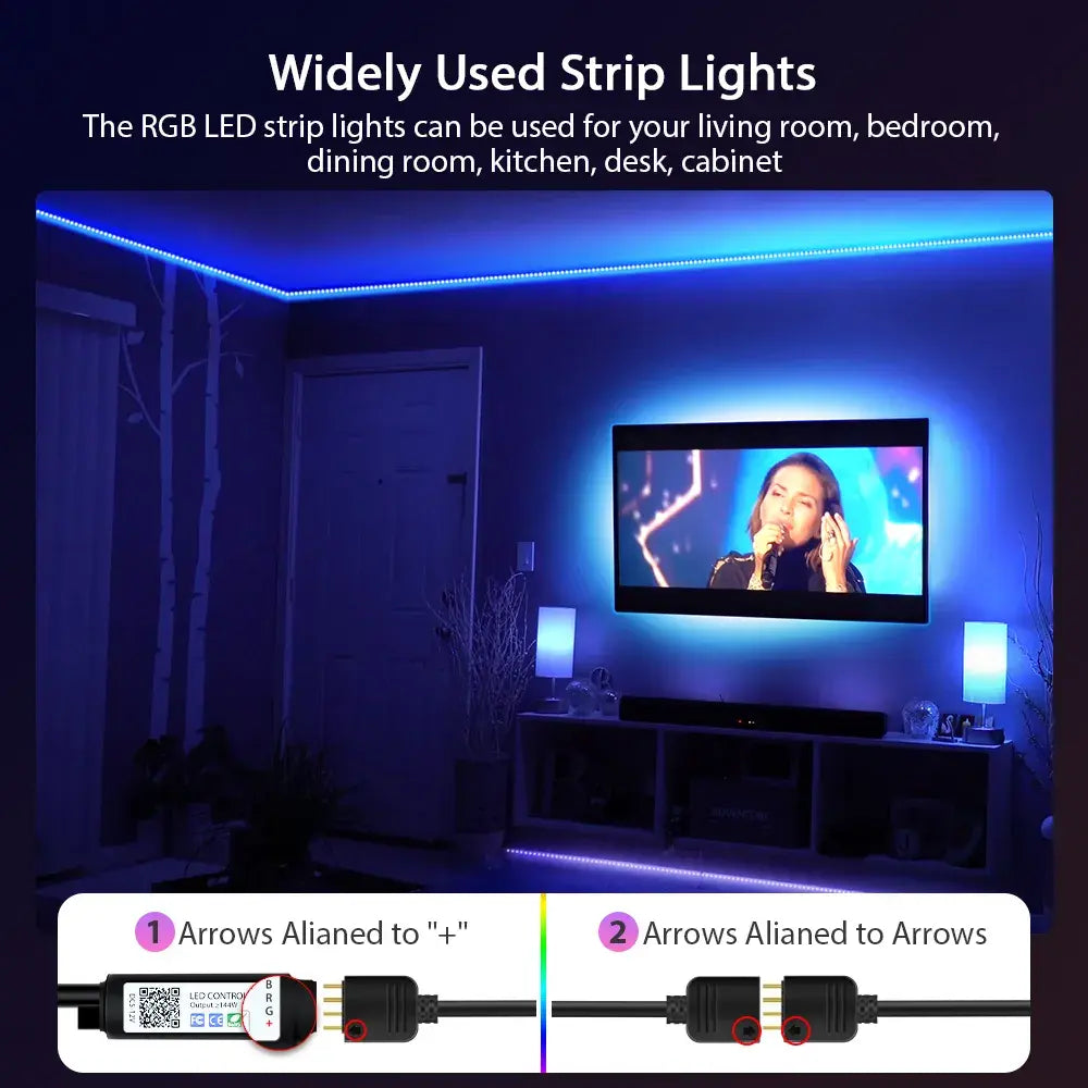 50ft LED RGB Strip Lights