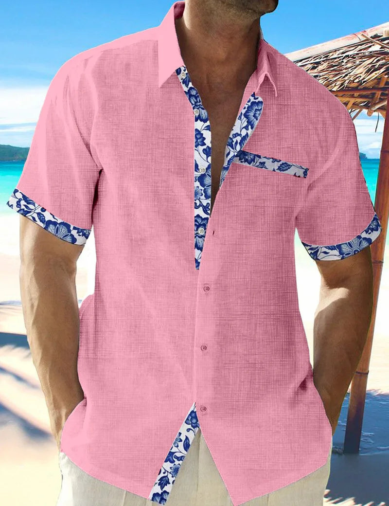 2025 Men's Summer Linen Beach Shirt