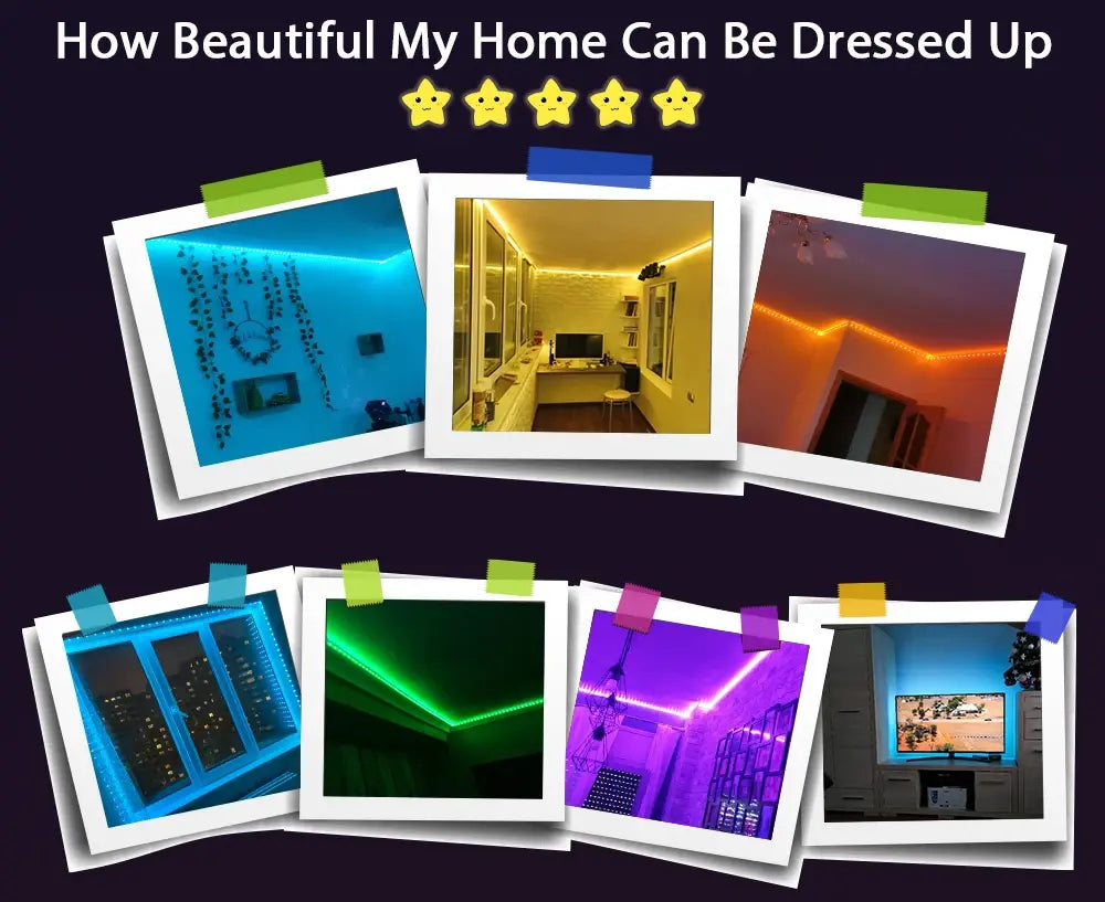 50ft LED RGB Strip Lights