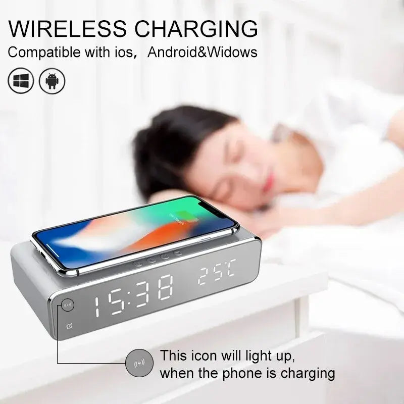 LED Alarm Clock with Charging Station