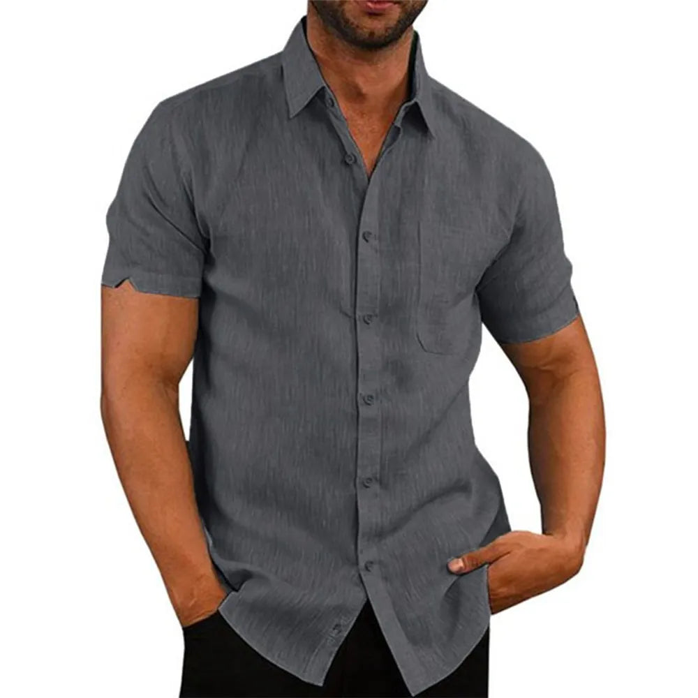 Men's Cotton Linen Summer Shirt