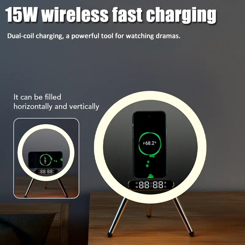 Bluetooth Mirror Speaker with LED Night Light