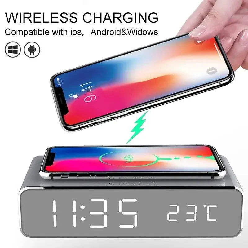 LED Alarm Clock with Charging Station