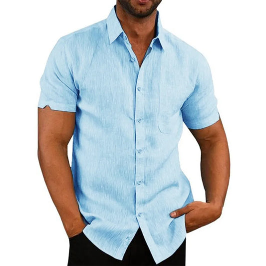 Men's Cotton Linen Summer Shirt