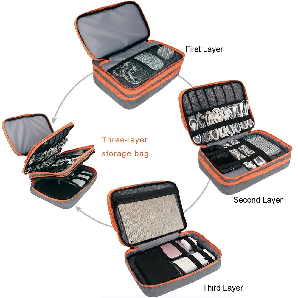 Multi Layer Electronic Accessories Organizer