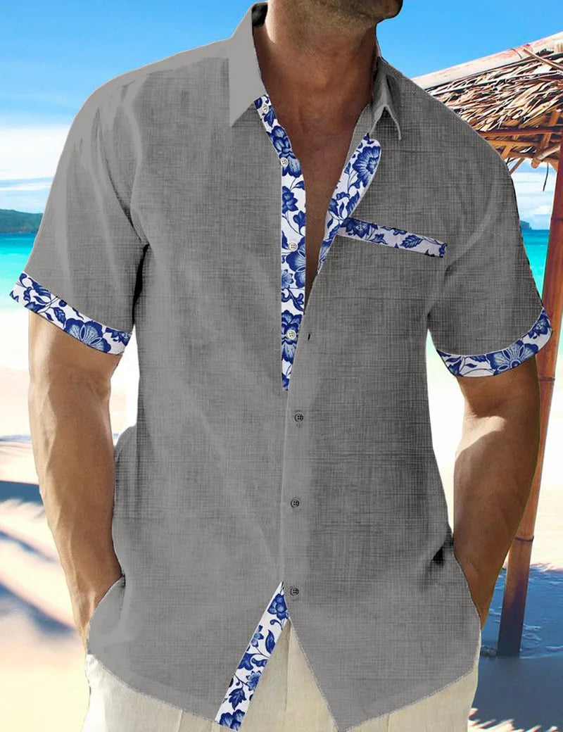 2025 Men's Summer Linen Beach Shirt