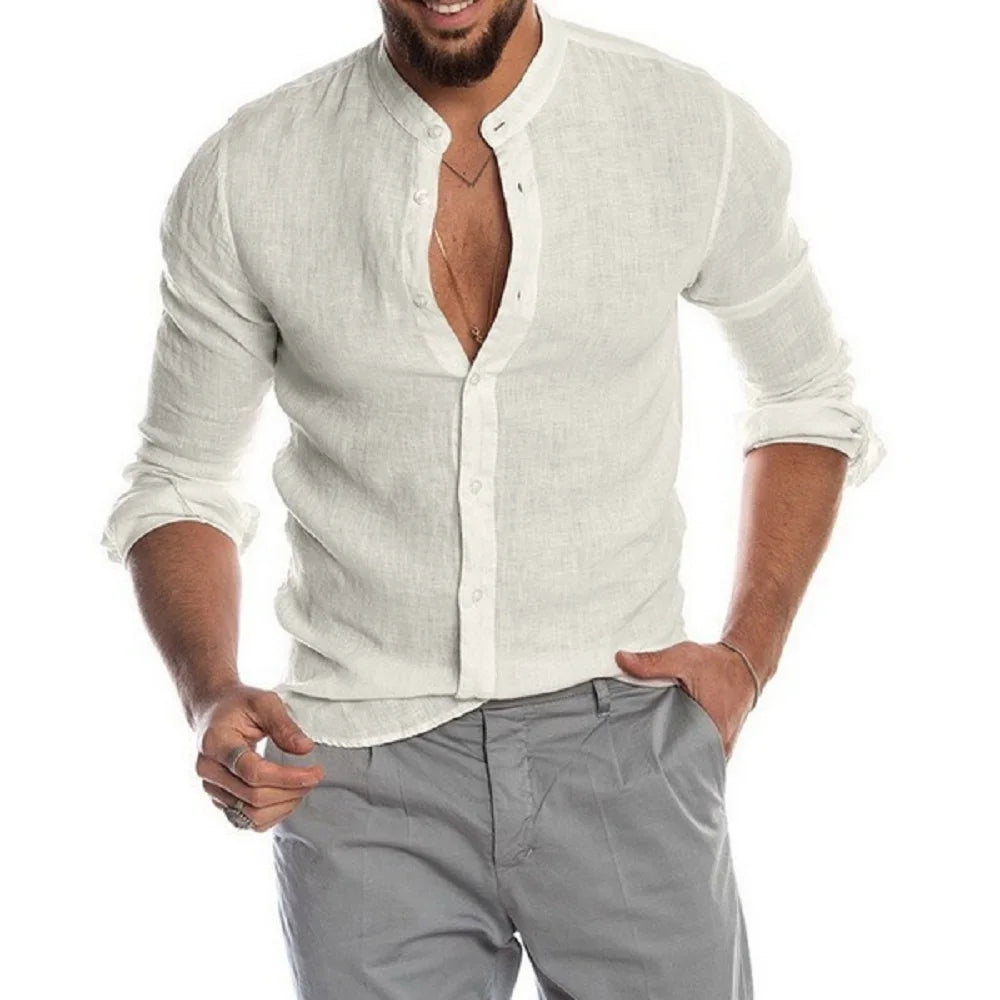 Men's Long-Sleeved Casual Summer Shirt