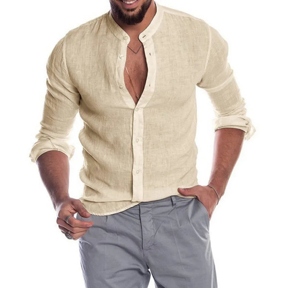 Men's Long-Sleeved Casual Summer Shirt