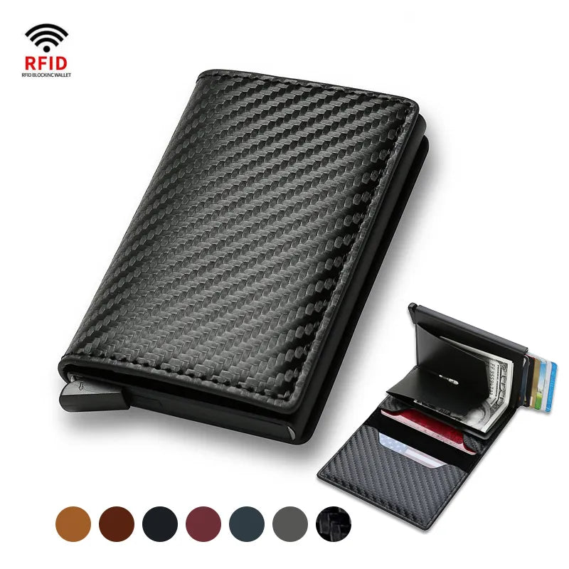 Carbon Fiber RFID Slim Mini Wallet