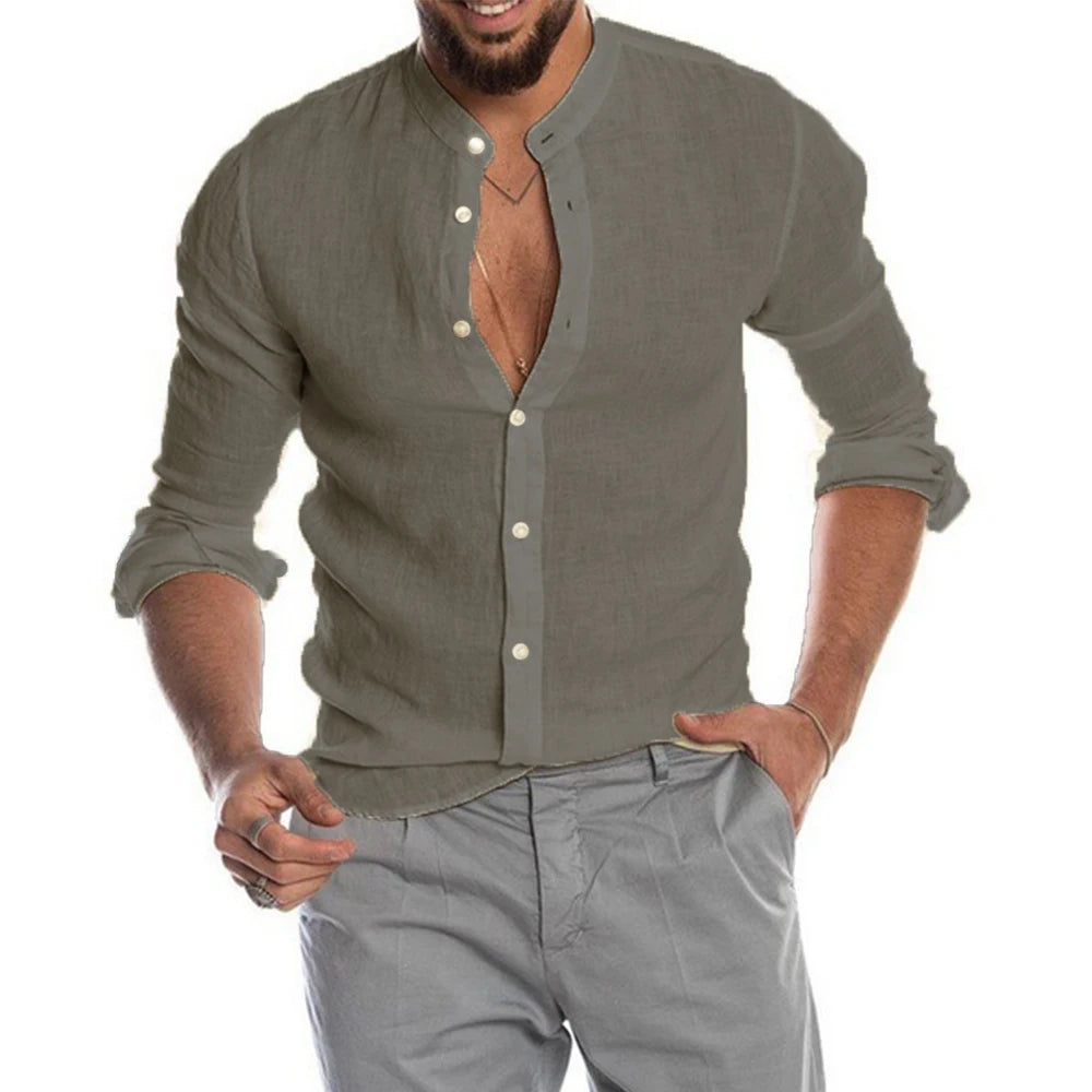 Men's Long-Sleeved Casual Summer Shirt