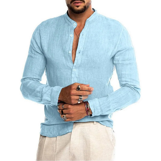 Men's Long-Sleeved Casual Summer Shirt