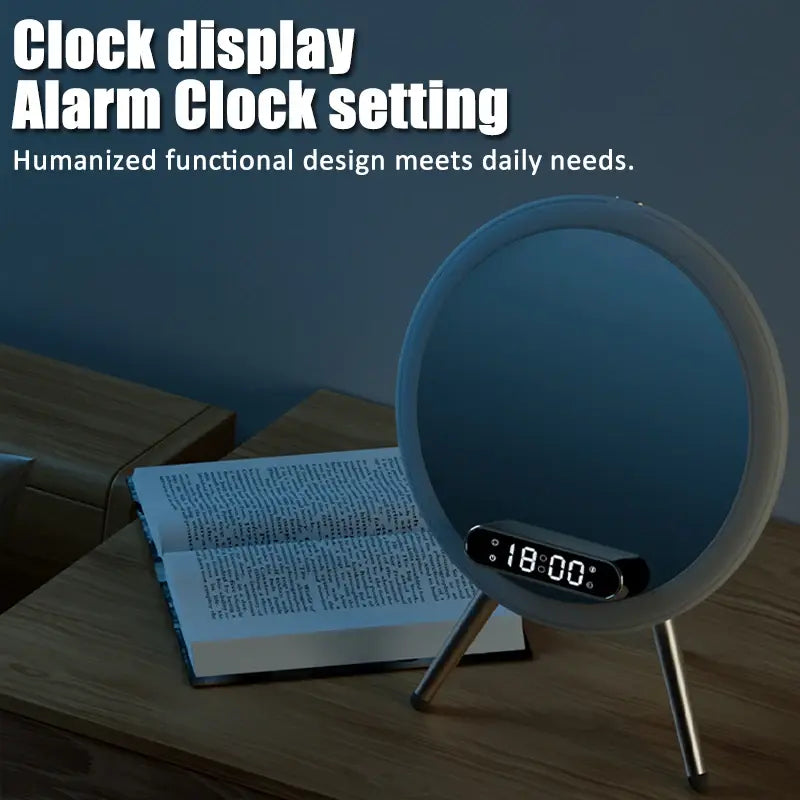 Bluetooth Mirror Speaker with LED Night Light